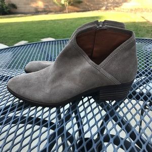 Lucky Brand Taupe suede Brekke booties